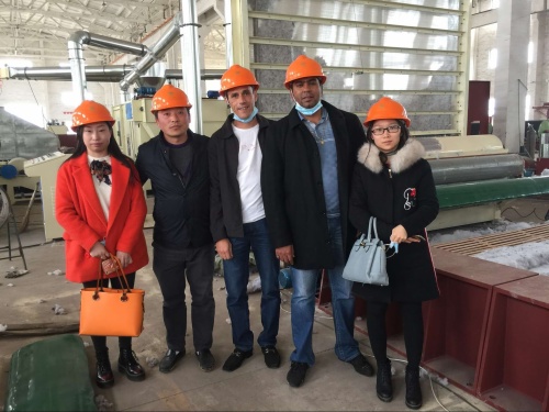 Clients  from South Africa come for inspecting wadding plant On Mar.24th 2016